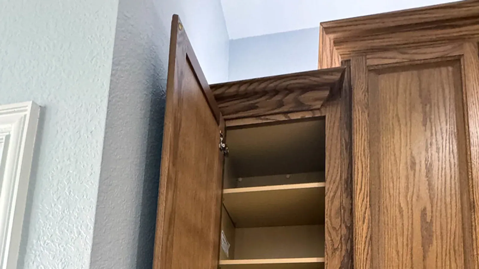 Kitchen cabinets after refinishing
