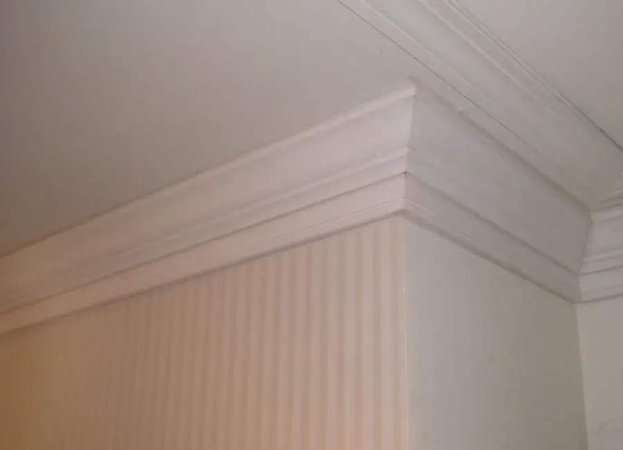 Built-in custom shelving in a living room nook